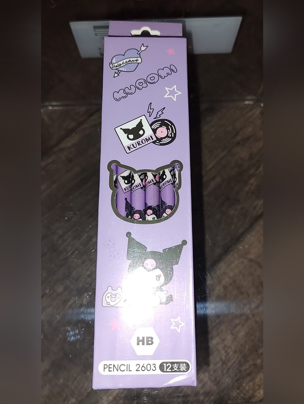 New! Kuromi 10 Piece Purple HB Pencils - Pack of 12